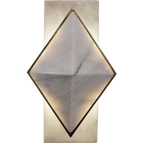 Marble Led Wall Lamp Hotel Hall Parlor Wall Light Aisle Stairs Wall Sconce Surface Mount Home Atmosphere Lighting Fixtures