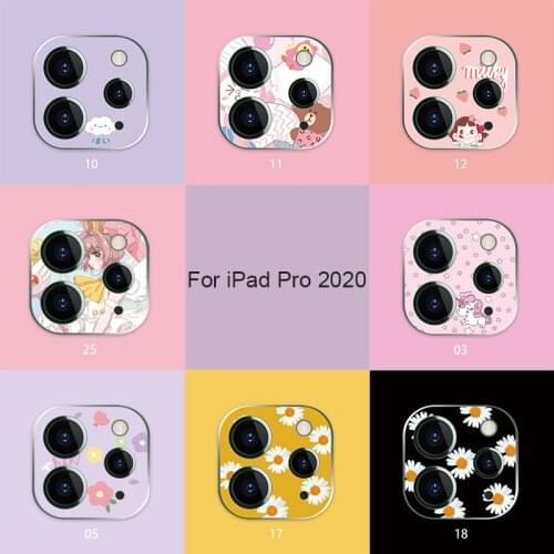 Cute Cartoon Camera Protector For Apple iPad Pro 2020 Protective Tempered Glass Film Back Camera Lens Protection Sticker Cover