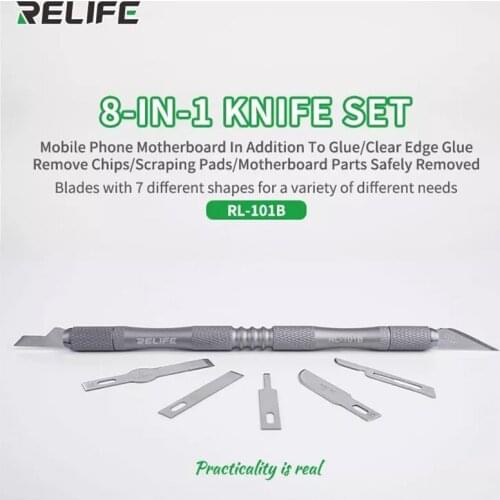 RELIFE RL-101B CPU Knife Set Remove Glue Knife Motherboard IC Repair Blade CPU Knife A8 A9 A10 A11 A12 Disassemble Chip Tool