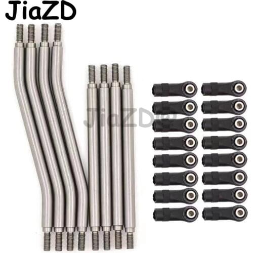 RC Steering Linkage Set RC Steering Link Rod End Stainless Steel Suit for Axial Capra AXI03004 Remote Control Car