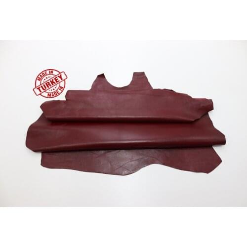 Real Sheep Skin Claret Red 1.1 Mm Tanned Leather Ready Made Pieces Craft Products Wallet Bag Clothes Shoe Design Making