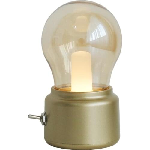 Retro USB night lamp French table lamp coffee shop props table lamp table top decoration lamp