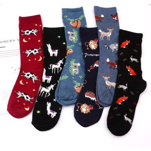 Fashion Happy Socks Man Ladies Girls Cotton Soft Beautiful Curve Men Funny Women Art