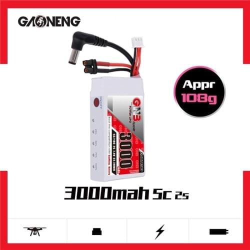 Original GNB Fatshark Glasses Dominator Skyzone Aomway FPV Goggles Lipo Battery 3000MAH 2S 5C/10C 7.4V Power Indicator