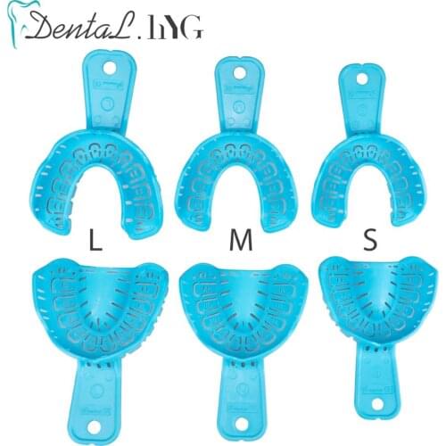 6Pcs/bag Dental Impression Tray Teeth Holder Plastic Dental Central Supply Dental Lab Tools Oral instruments