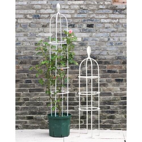 Flower Stand Gardening Tools Rose Trellis Support Frames Durable Plastic PE Coating Economical Conical Shaped Wire Cages