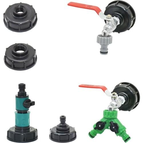 Durable IBC Tank Tap Adapter S60*6 Coarse Thread to 1/2'' 3/4'' 1" Water Connector Replacement Valve Fitting