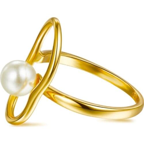 S925 Sterling Silver Line Pearl Ring For Women Simple Temperament Art Fine Jewelry Wholesale Luxary Vintage Elegant Lady Gifts