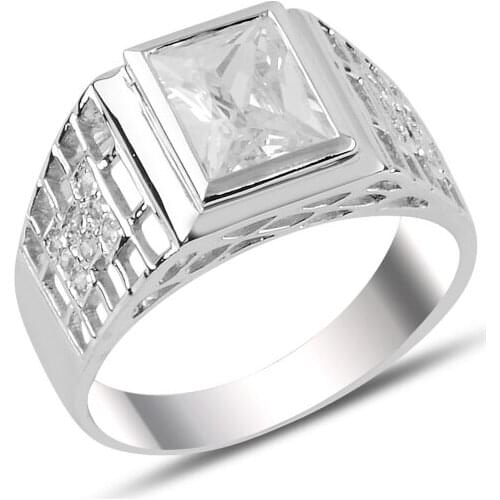 Silverlina Silver Zircon Stone Ring