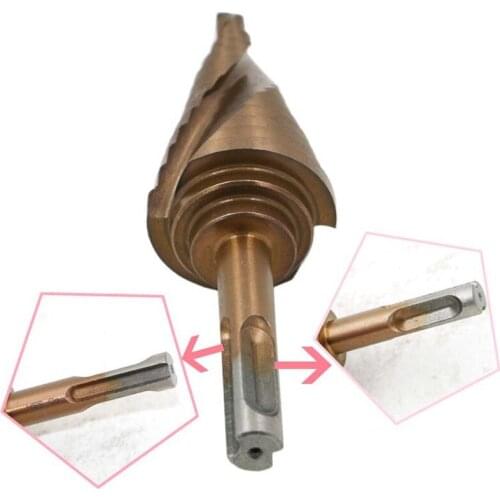 Four Sides Slot Shank 6-35mm HSS Step Cone Drill Bit Titanium Coated