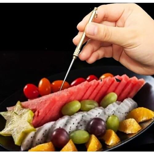 Outdoor Detachable Toothpick Metal Fruit Fork Travelling Camping Hiking Multifunctional Tool Portable Tooth Cleaning Accessories