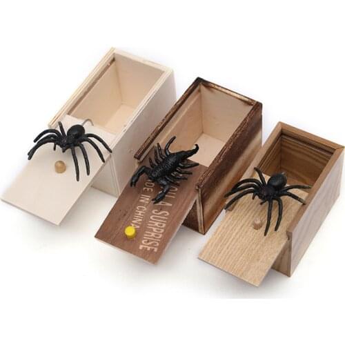 Fun Pranks, Wooden Boxes, Spider Toys, Weird Ad Scary Gifts