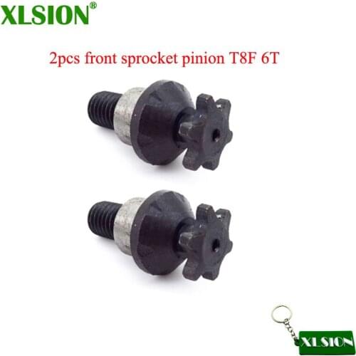 XLSION 2pcs T8F 6T Clutch Drum Pinion Front Sprocket Gear Box For 2 stroke 47cc 49cc Minimoto Mini Atv Quad Pocket Bike
