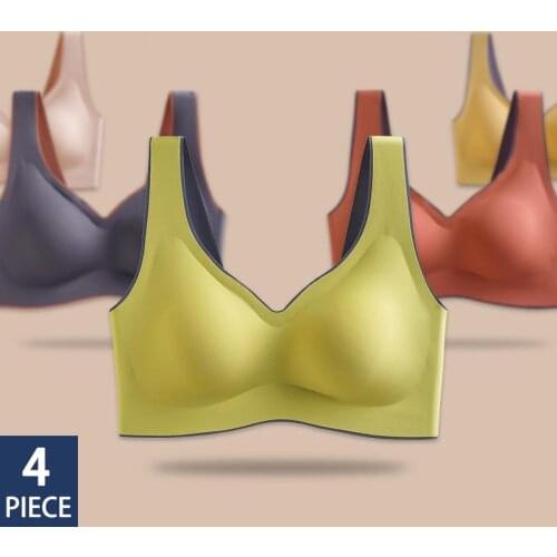 4pcs Bras for Women Latex Plus Size Bra