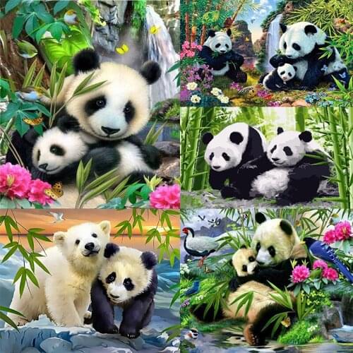 Animal panda frog buttery DIY Diamond Painting panda leaf Diamond Embroidery elk god Cross Stitch Rhinestone Mosaic Painting