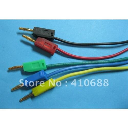 1 set 2mm Gold Plated banana plug Test Cable 5 color Length 50cm