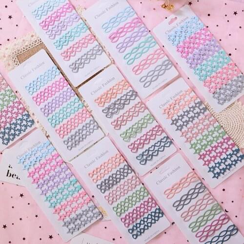 10Pcs/Set Cute Women Girls Long Hairpins Heart Bobby Pins Metal Flat Hollow Hair Clips Hair Accessories Tools Gift