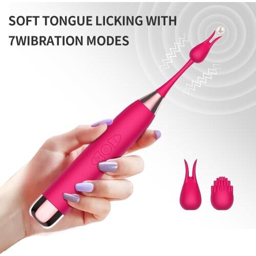 7 Frequency G-spot Clitoris Vibrator Vaginal Nipple Stimulator for Quick Orgasm Rechargeable Silicone Massager for Women ZD0304