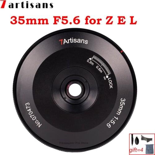 7artisans 35mm F5.6 Lens Full Frame for Nikon Z Leica L LUMIX L SIGMA Sony E Mount Camera Large Aperture MF Manual Focus