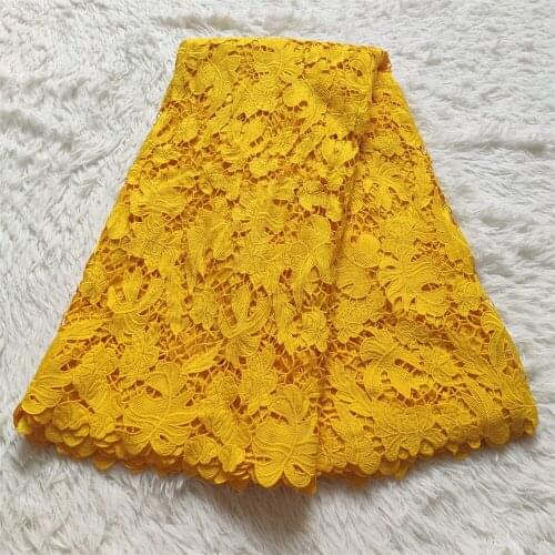 African Lace Fabric 2021 Guipure Lace Embroiderey African Cord Lace Fabric High Quality Nigeria Lace Fabric For Wedding yayue015