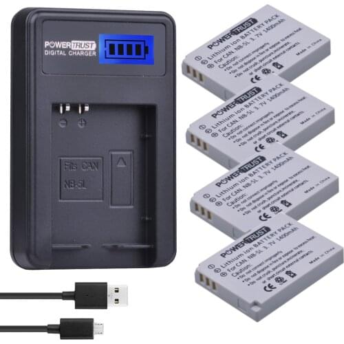 1Pcs NB-5L NB 5L NB5L Camera Battery + LCD USB Charger For Canon S110 SX200 SX210 SX220 SX230 IS HS IXUS 850 870 800 860 990