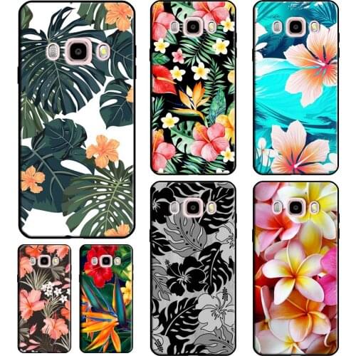 Tropical Paradise Hawaiian Flower Case For Samsung Galaxy J5 J7 J1 J3 2016 A5 A3 2017 J4 J6 J8 A7 A9 A6 A8 Plus 2018 Cover