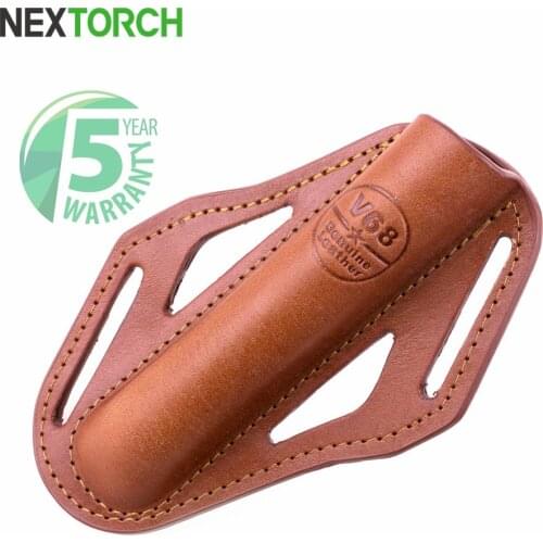 NEXTORCH V68 Portable Baton Genuine Leather Holster Fits Belt Width 45mm