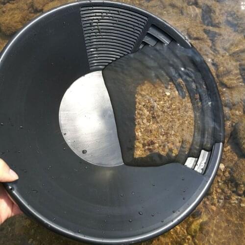 Black Plastic Gold Pan Basin Nugget Mining Prospecting For Sand Gold Mining Manual Wash Gold Panning Equipment