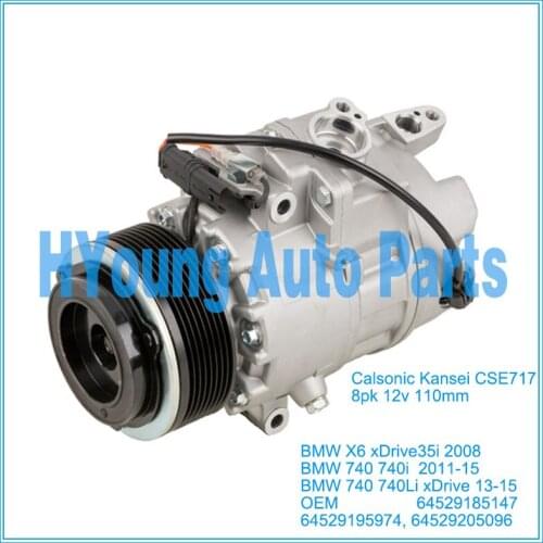 CSE717 auto air conditioning compressor for BMW X6 E71 740 740i xDrive 35i 2008- 2015 64529185147 64529195974 64529205096