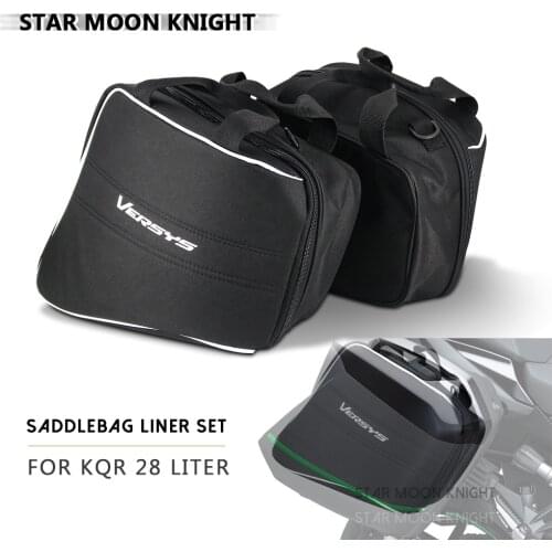For Kawasaki Ninja H2 1000 Versys 1000 650 For KQR 28L Hard Saddlebag Liner Set Saddle Bags Travel Trunk Bag ​luggage bags