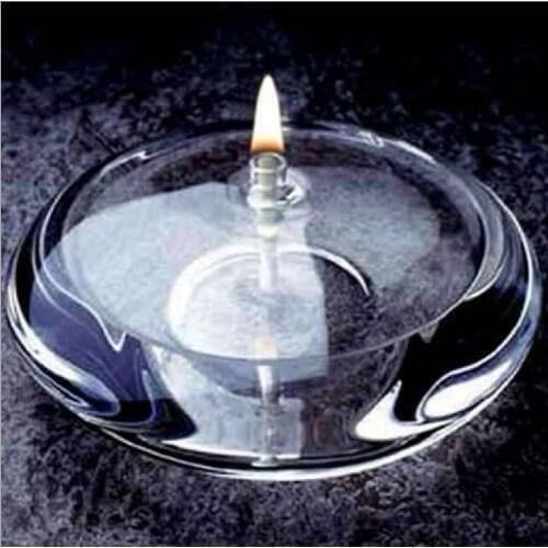 Home Decoration Real Flame Hand Blown Decorative Table Glass Oil Lamp Fire pit