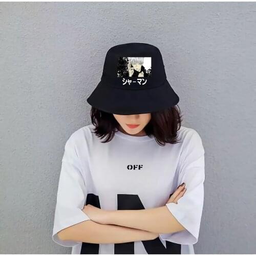 Hot Harajuku Jujutsu Kaisen Printed Unisex Bucket Hat Women Bucket Hat Men Cartoon Casual Panama Fisherman Hat