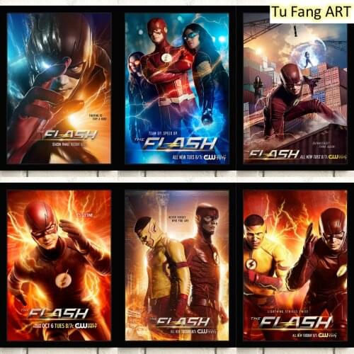 Marvel Canvas Painting Wall Art Flash Grant Gustin Posters and Prints Home Decoration Pictures for Living Kids Nordic Room Decor