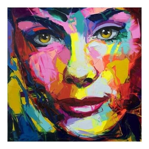 Chinese Hand Painted Francoise Nielly Face Oil Painting Wall Art Wall Pictures For Living Room Home Decor Caudros Decoration