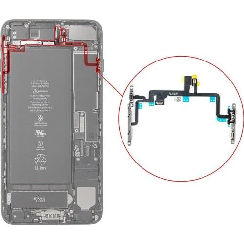 Switch On/Off Power Button And Volume Control Flash Light Mic Mute Connector Flex Cable w/Bracket For iPhone 7 7Plus 8G 8 Plus
