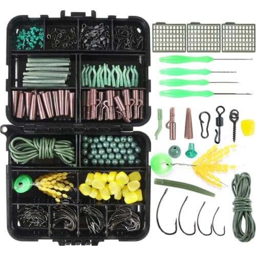 A5KC 275 pcs/box Fishing Tackles Box Accessories Kit Set With Hooks Snap Sinker Weight For Carp Bait Lure Ice Winter Accessoy