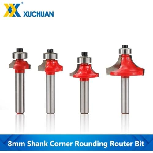 Wood Router Bit Corner Rounding Router Bit 8mm Shank For Woodworking Tool Tungsten Carbide Milling Cutter Round-Over Router Bits