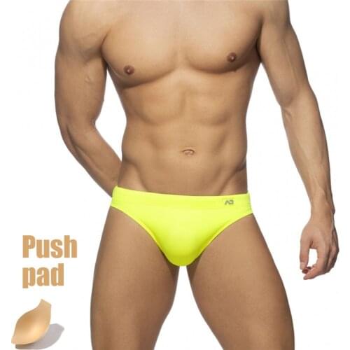 Push Pad Swimsuit Men 2021 Sexy Summer Briefs Beachwear Swim Underwear Low Waist Bathing Suit Swimwear Quick Dry Sea Surf Suit
