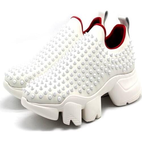 New Winter High Quality Slip on Round toe Rivet casual shoes handmade increase Fashion Men shoes Sports shoes for men