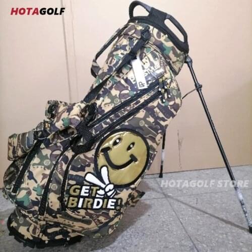2021NEW Smiley camouflage print canvas waterproof golf stand bag Golf Cart Bags Golf Stand Bag