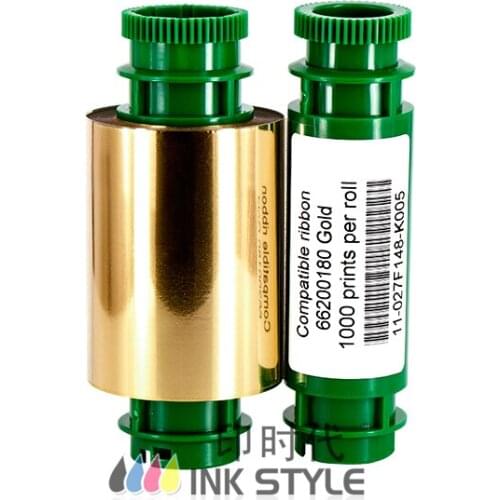 Pointman 66200180 Gold Metallic Ribbon 1000prints use in TP-9000 TP-9100 TP-9200 N10 N15 N20 N30 ID Card Printer