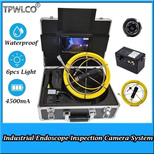 7" LCD Screen 20m Industrial Endoscope Inspection Camera System DVR Function With 8GB Card 17mm Pipeline Inspection Camera
