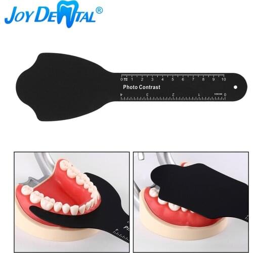 Joy Dental Photographic Image Contrast Board Dental Oral Cheek Black Plate Contrasters with Scale Mark Autoclavable