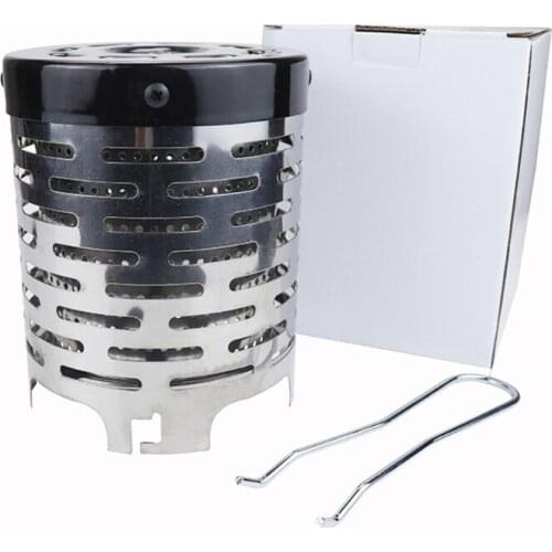 Outdoor Mini Heater Stove Stainless Steel Camping Tent Warming Stove Cover Survival Gas Heater Stove