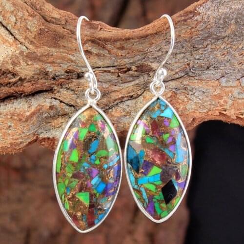 Vintage Ethnic Drop Earrings For Women Gifts 2020 Fashion Elegant Multicolor Resin Long Dangle Earring Bohemian Jewelry