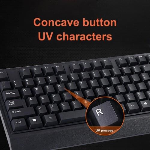 104 Keys Waterproof Wear-resistant USB Wired Keyboard Gaming Mechanical Keyboard For Tablet Desktop Office Work