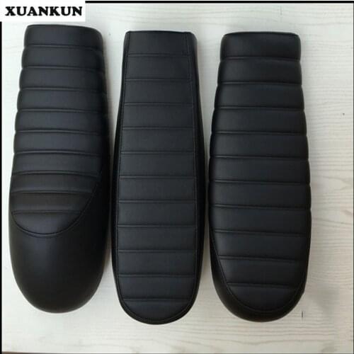 XUANKUN Cafe Racer Retro Motorcycle Modified Short Cushion Hump Seat Flat Seat Cushion Waterproof