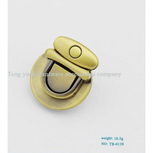 10 PCS/lot) metal plating processing exquisite fashion leather handbags mortise lock decorative accessories