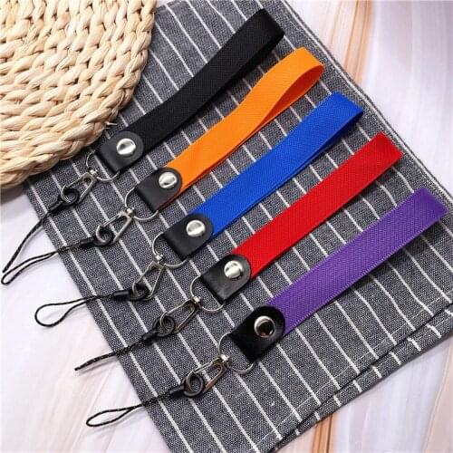 10Pcs/lot Solid Color Short Lanyards Keychain Straps For Keys ID Card Pass Gym Mobile Phone USB Badge Holder DIY Hang Rope Sling