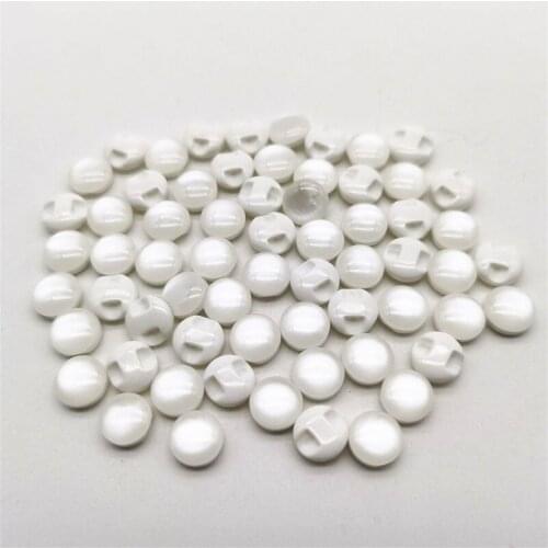 100pcs 10mm White Pearl Eye Cat Stone Resin Buttons Sewing DIY Crafts Scrapbooking Cardmaking Embellishments